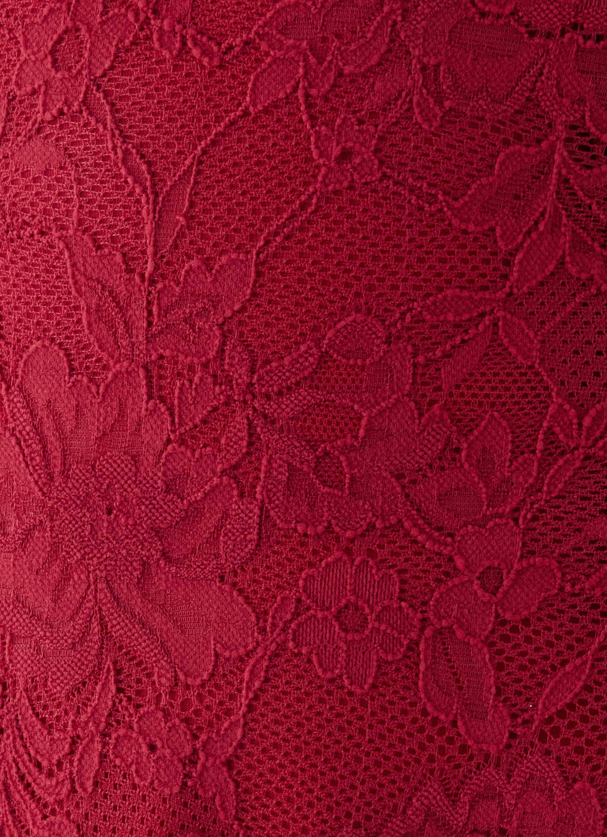 Saint Paloma Lace Mini Dress - Fire Red