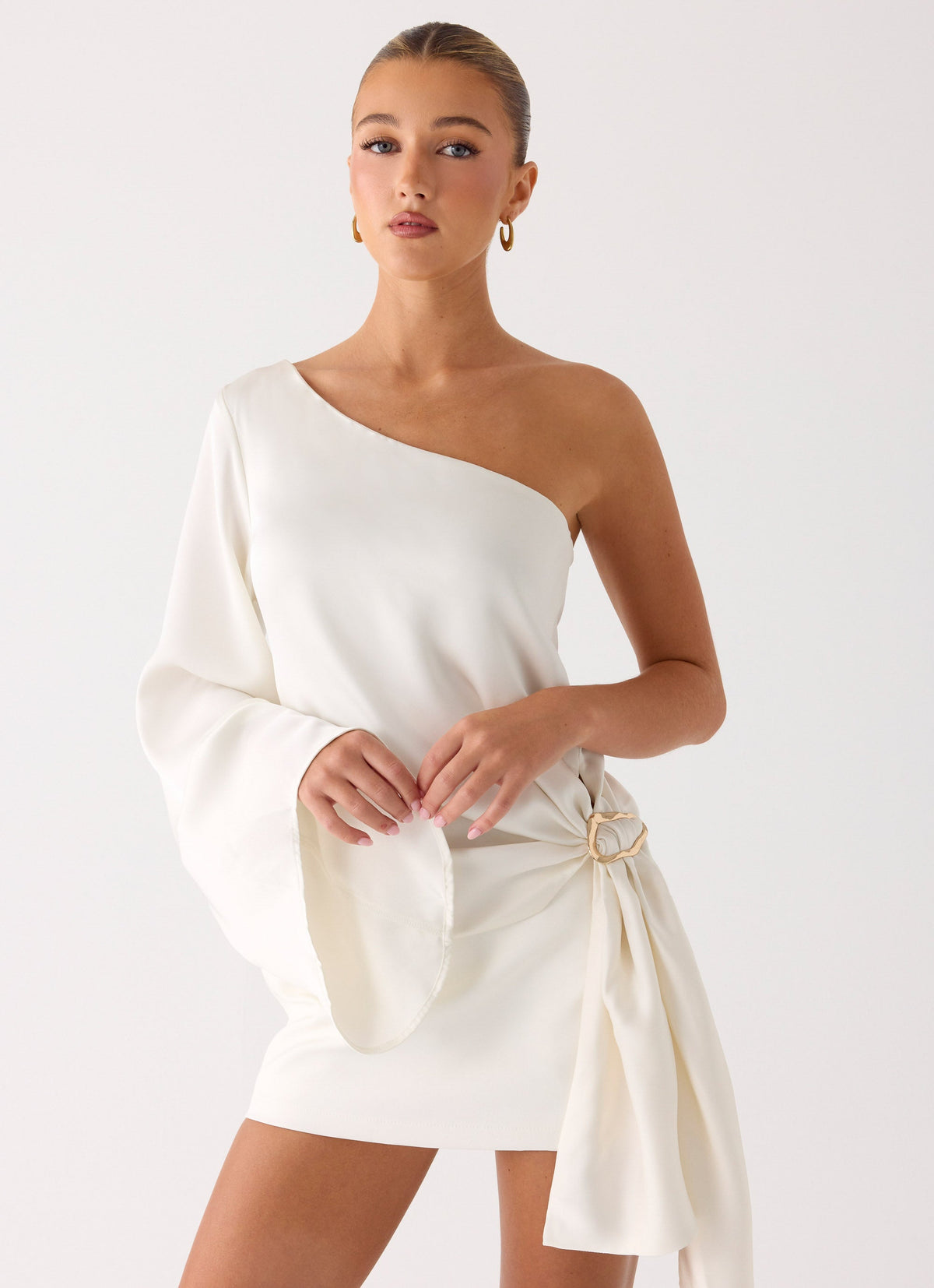 Statement Hour One Shoulder Top - Ivory