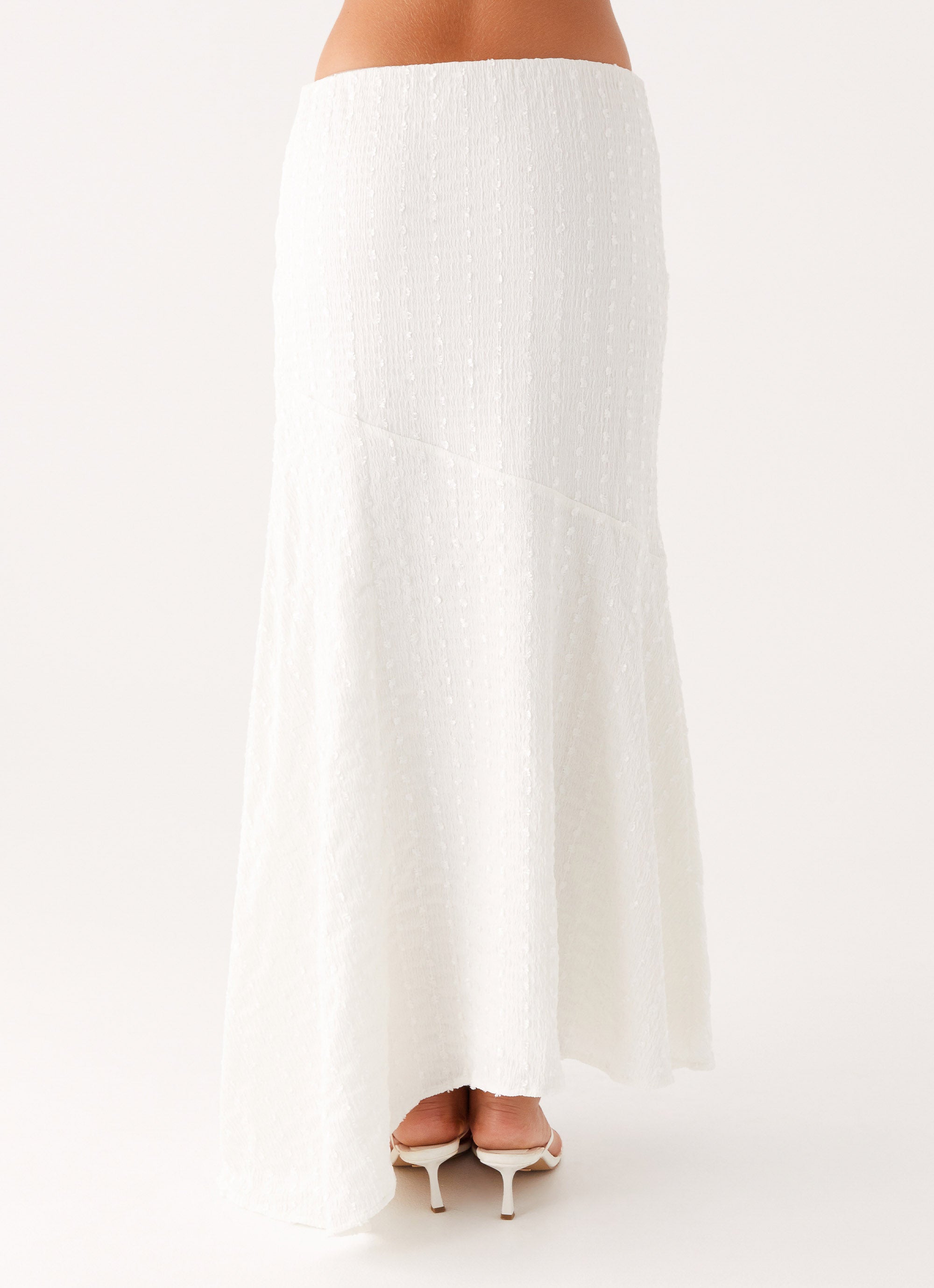 Tayah Asymmetrical Maxi Skirt - White