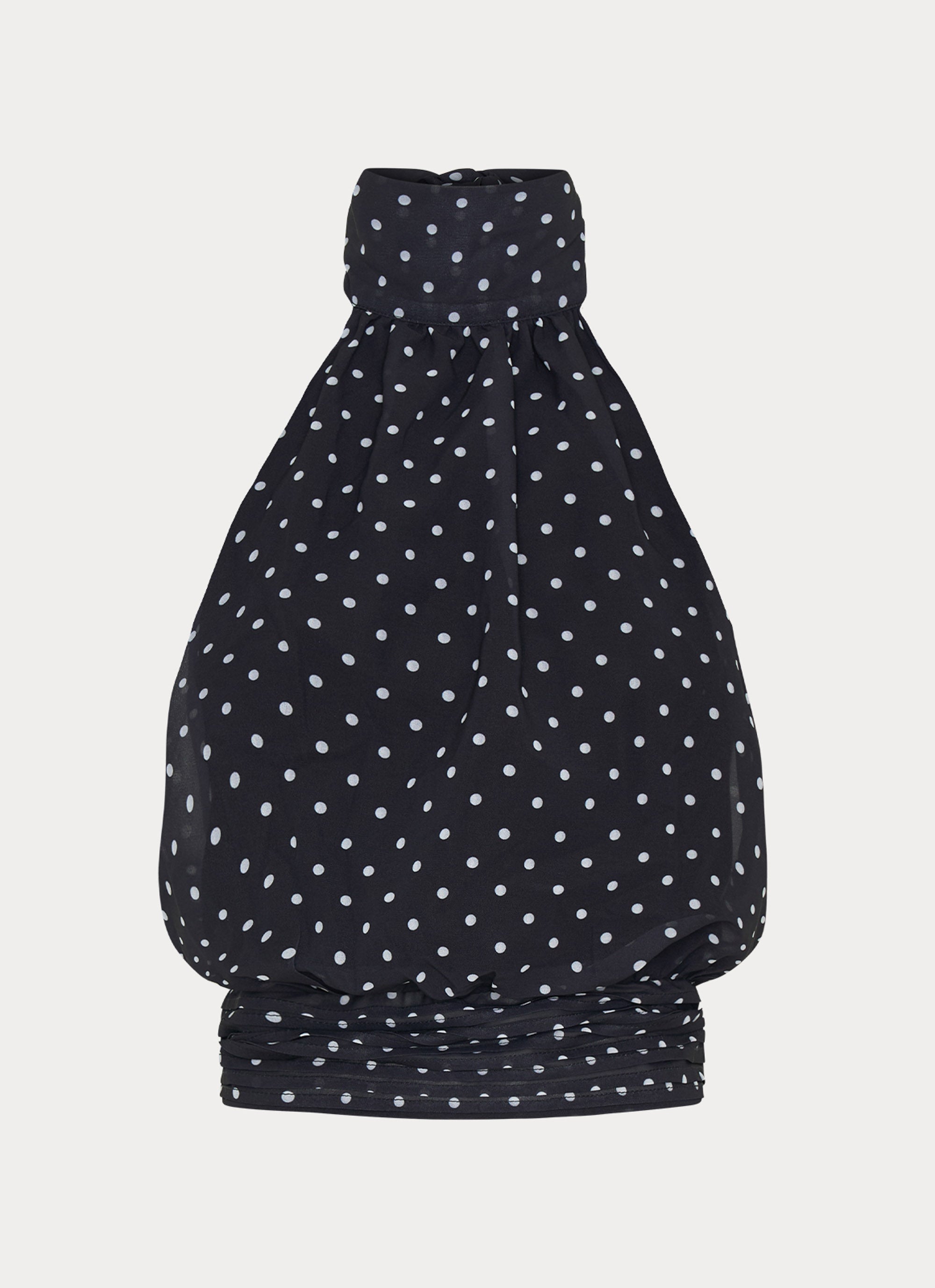 Willow Chiffon Top - Black Polkadot
