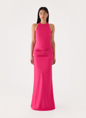 Zarita Halter Maxi Dress - Fuchsia